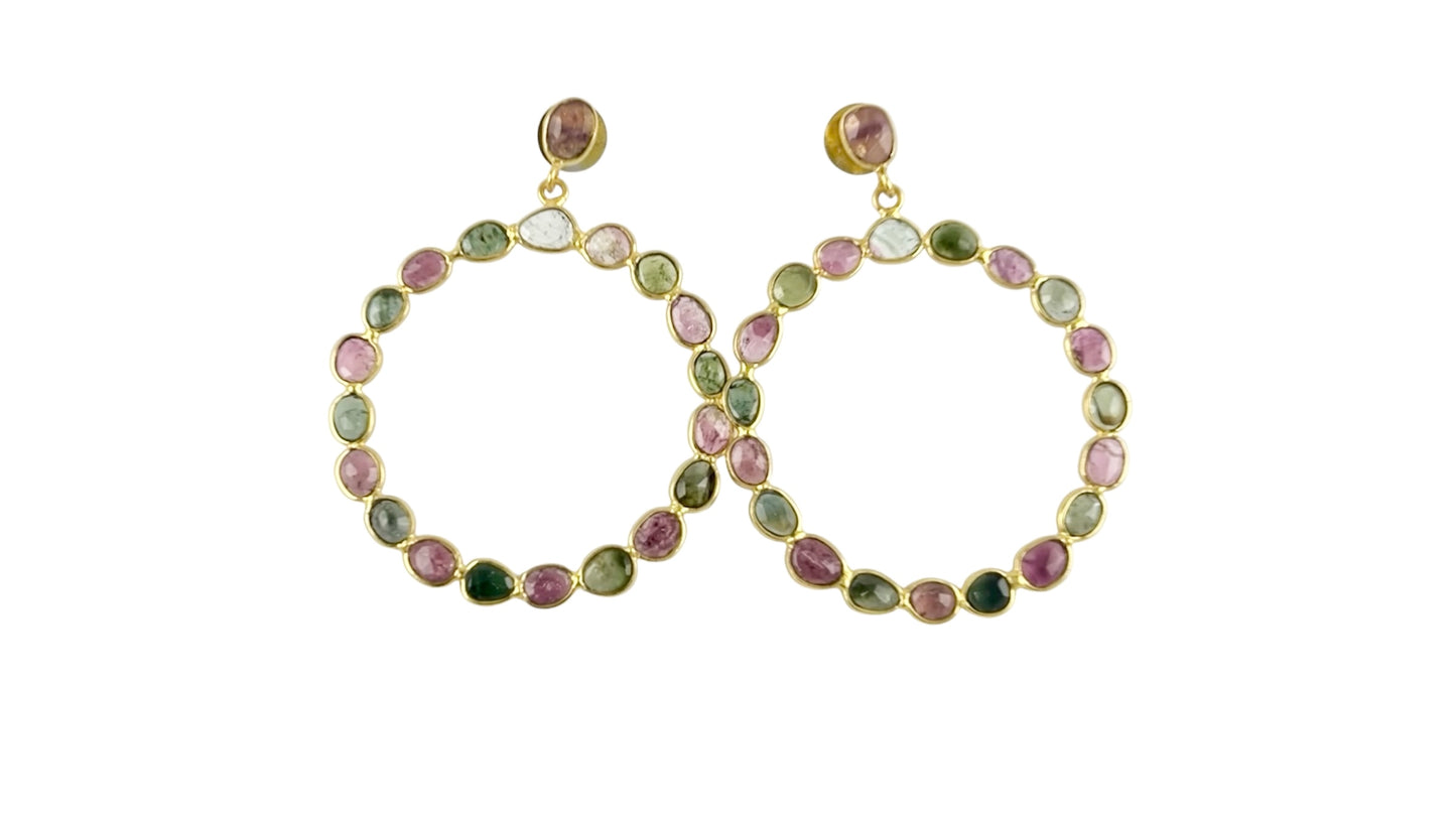 Enchanted Garden Hoop Earrings