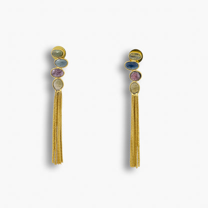 Rainbow Tassel Earrings