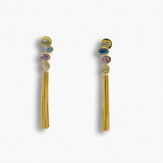 Rainbow Tassel Earrings