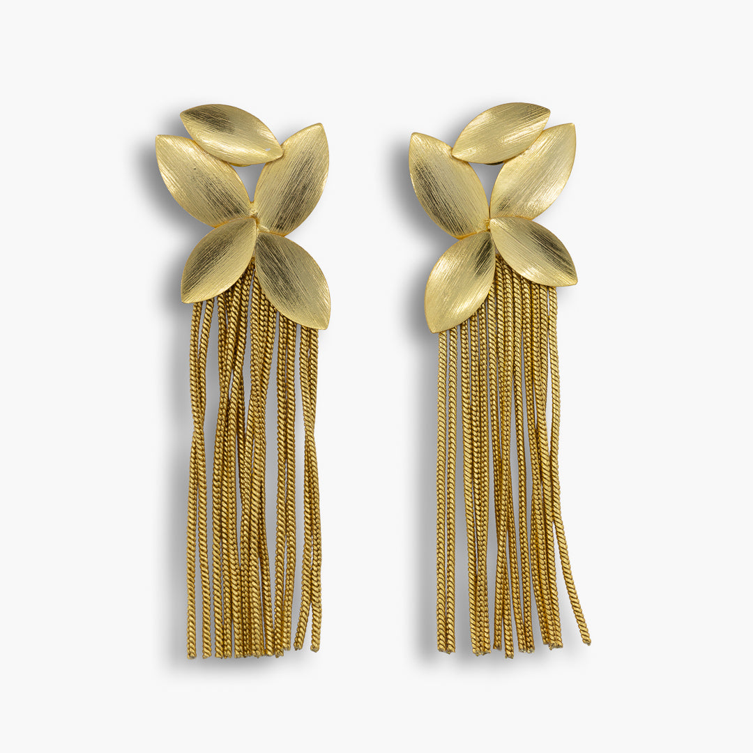 Leaf Fringe Earrings