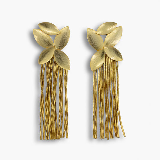 Leaf Fringe Earrings
