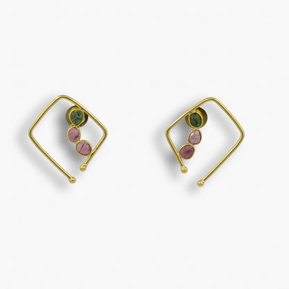Geometric Gemstone Earrings