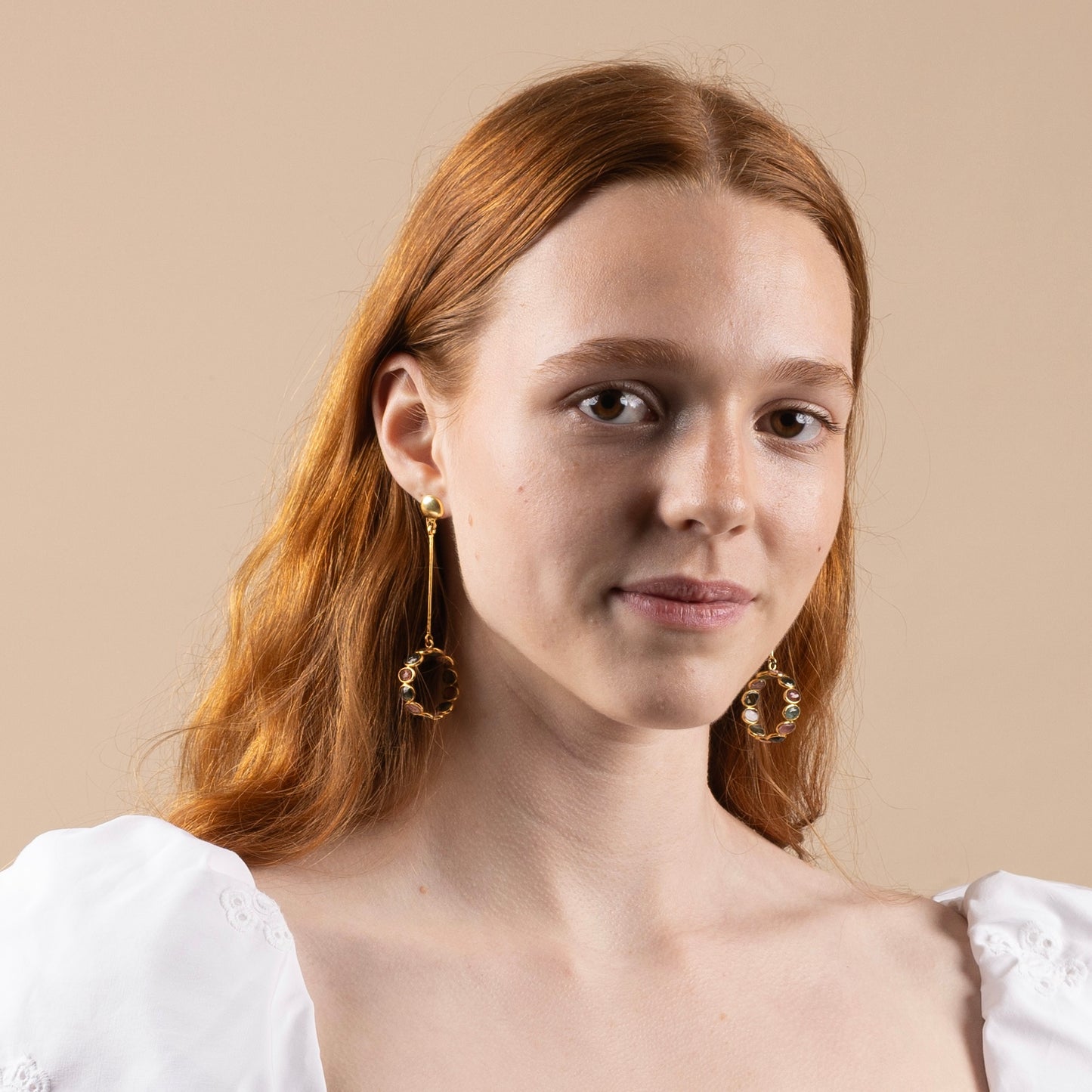 Rainbow Orbit Drop Earrings