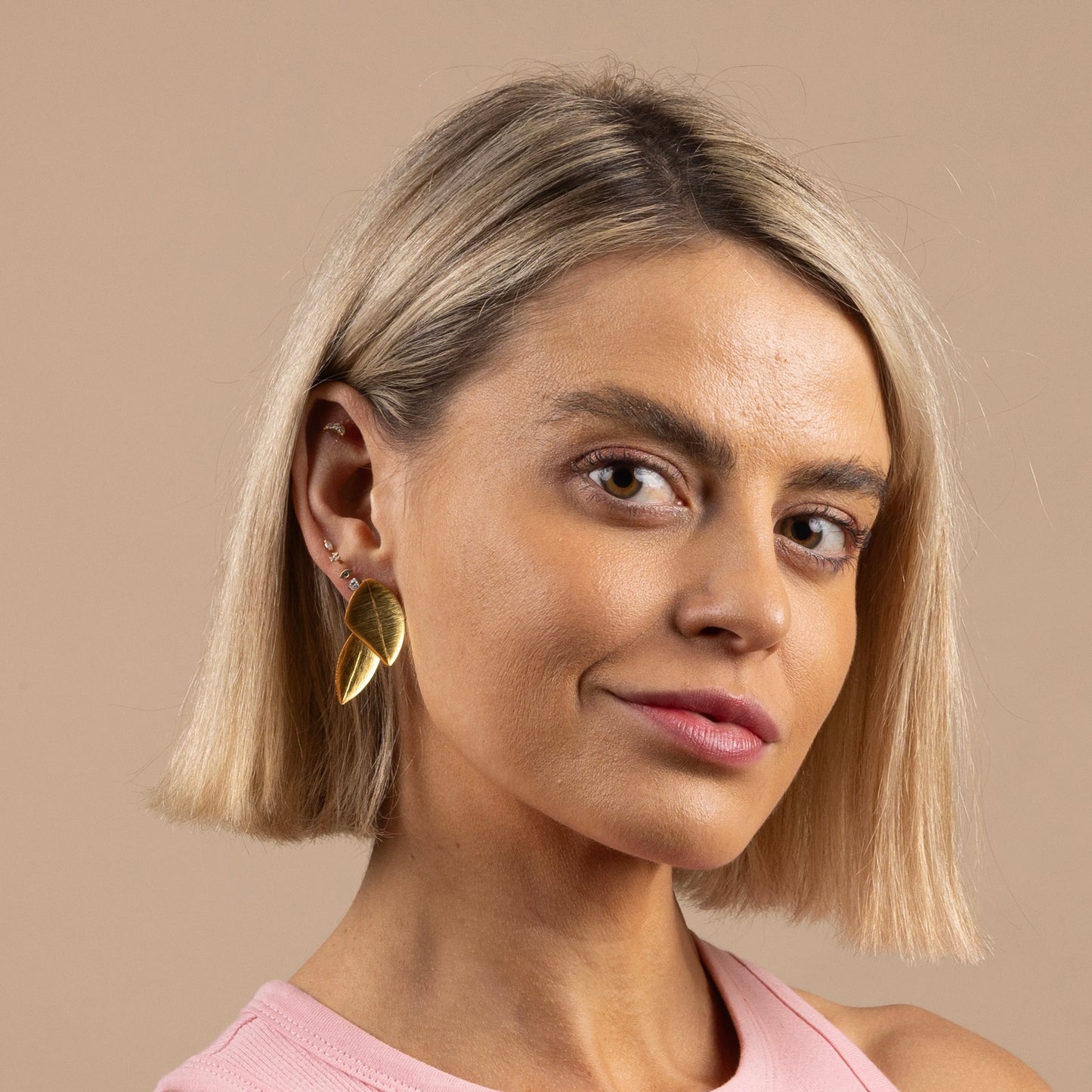 Interlocking Leaf Earrings