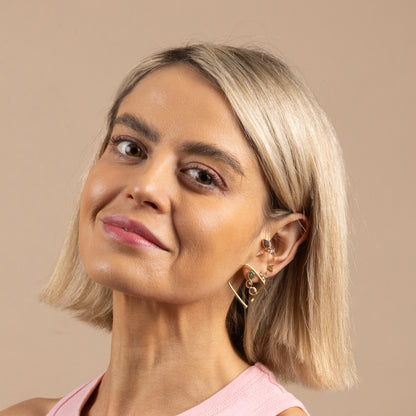 Geometric Gemstone Earrings