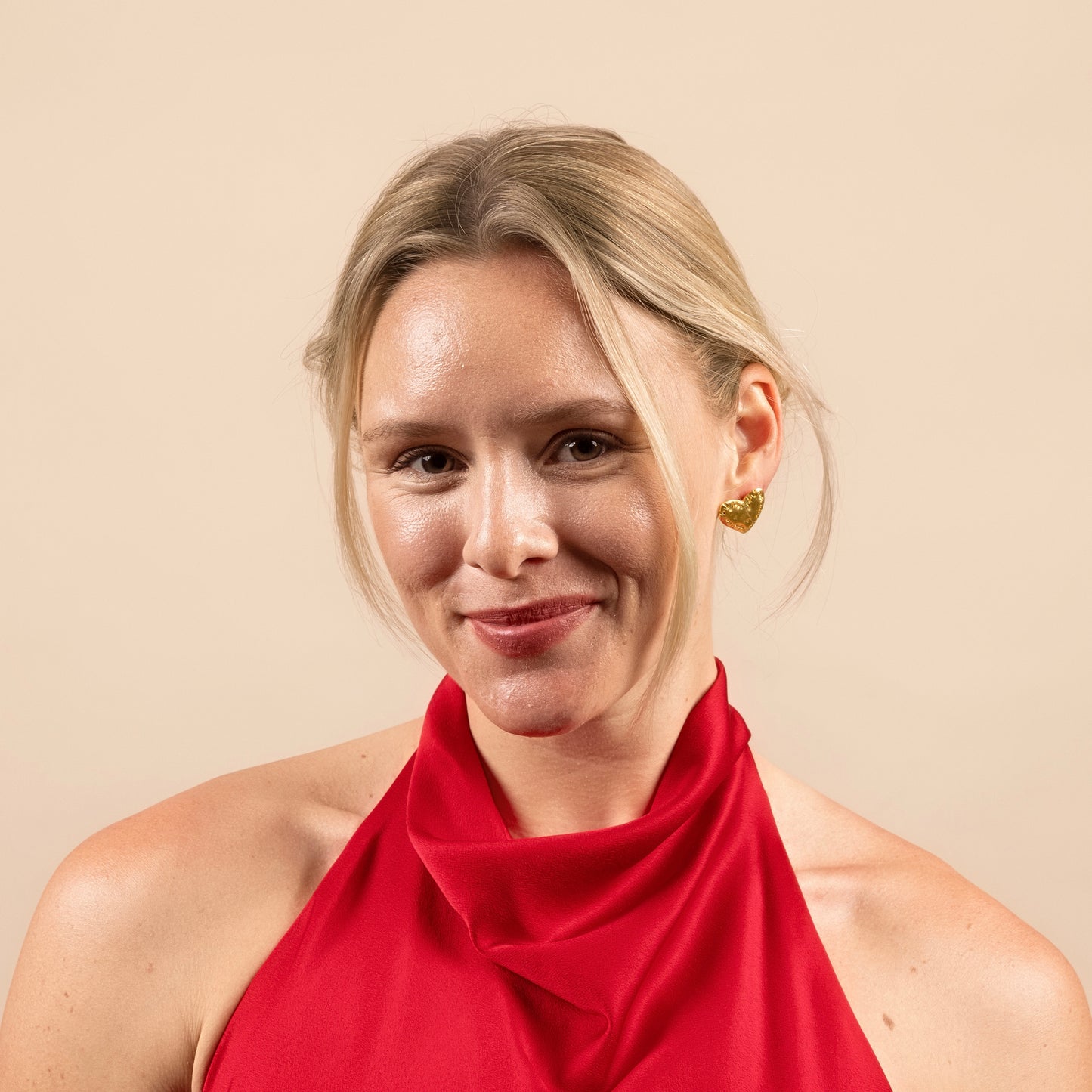 Textured Heart Earrings